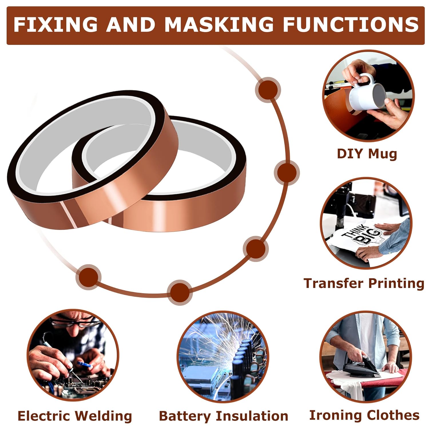 SMT Stencil Gold Finger Kapton - High-Tack Tape for Paste Masking